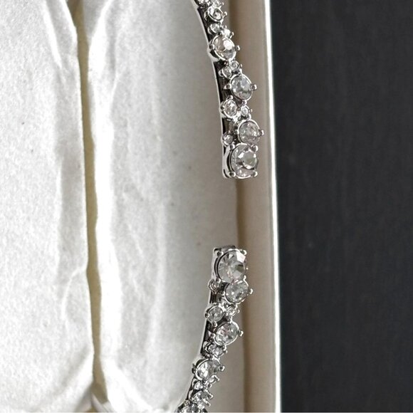 Givenchy Silver-Tone Crystal-Accented Open Bangle Bracelet For Women - Picture 3 of 7